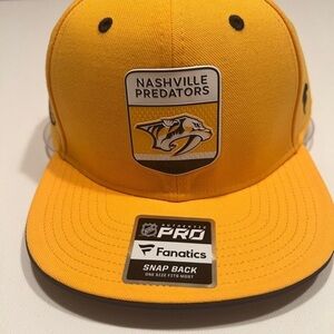 Nashville Predators Hat Fanatics Snapback Gold 2023 NHL Draft Patch Logo Cap NWT